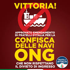 Giorgia Meloni Ù On Twitter Vittoria Approvato Emendamento Fdi A Decretosicurezzabis Per Confisca Navi Ong Che Violano Anche Per La Prima Volta Divieto Di Ingresso Nelle Nostre Acque Un Passo Avanti