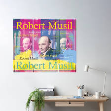 Robert Musil Portrait, famous writer" Poster by Mauswohn
