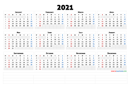 2021 calendar with week numbers printable. Printable 2021 Calendar With Week Numbers Premium Templates