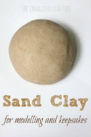 Sand Clay Recipe And Handprint Keepsakes The Imagination Tree Clay Food Homemade Clay Sand Crafts