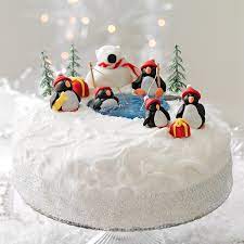 Christmas Cake Decorations Christmas Cake Decoration Penguins And A Polar Bear