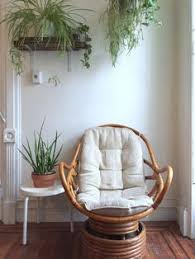 Vintage Bamboo Swivel Rocking Chair And Ottoman Rattan Reading Chair And Footrest Rocking Chair Nursery Furniture Arm Chairs Living Room
