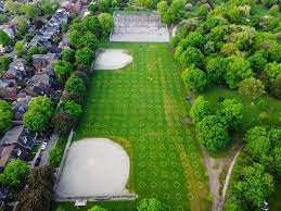 In order to avoid crowding, the city is encouraging residents to visit parks local to them, instead of travelling to a further destination park. Physical Distancing Circles At Trinity Bellwoods Toronto