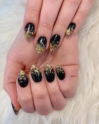 Almond Black Acrylic Nail Designs Pin On My Nail Work