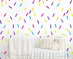 Kids room sprinkles wall decor. Wall Decals Murals Confetti Sprinkles Wall Decal Sticker Colorful Bakery Candy Kids Room Nursery Decor Party Cake Wall Decor Home Stars Dots Home Living