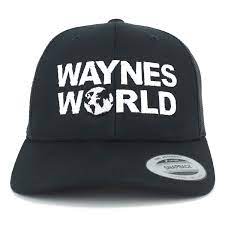 Armycrew Flexfit Oversize Xxl Wayne S World Embroidered Retro Trucker Armycrew Com