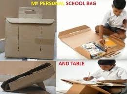 school bag study table from waste carton box school bags study table carton box