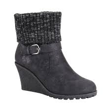 Womens Muk Luks Georgia Bootie Size 7 M Black