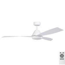 Free shipping on orders over an integrated led light kit provides dimmable light diffused by white opal glass. Eco Breeze Dc Ceiling Fan With Led Light White 52