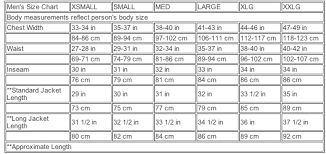 mens overcoat size chart clothing stores