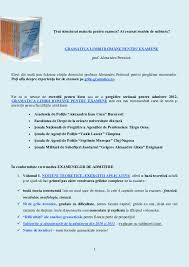 Admitere academia de politie, gasesti aici carti pentru admiterea la si testele grila necesare pentru admiterea in academia de politie. Pdf Å£i Ai Structurat Materia Pentru Examen Ai Exersat Modele De Subiecte Gramatica Limbii Romane Pentru Examene Gaby Dinca Academia Edu