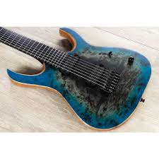 Mayones Duvell Elite 7 7-String Guitar, Supernova Blue Burst, Eye Poplar  Top, Ebony Board