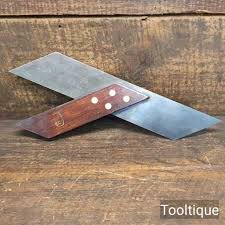 Vintage Clay Sheffield 12” Rosewood & Brass Mitre Hook Or Square