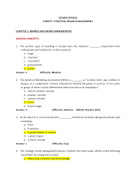 Strategic Brand Management Review English 2 6 2015