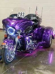 pretty purple car harley davidson trike purple