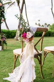 Unveiled Hawaii Wedding Chair Decorations Wedding Chairs Rustic Wedding Decor