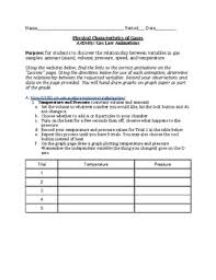 Check spelling or type a new query. Gas Laws Graphing Worksheets Teaching Resources Tpt