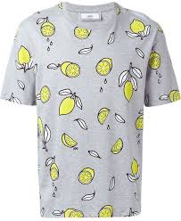 Ami Alexandre Mattiussi Lemon Print T Shirt 92 Farfetch Com Lookastic