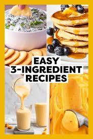The catalogue of recipes is managed by gbfb's registered dietitians. Easy 3 Ingredient Recipes Breakfast Lunch Dinner Dessert