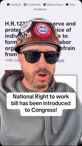 Repost proudunionguy #californiafirefighter , •, National right to work  bill has been introduced to congress! #union #unionpaid #unionyes  #righttowork #nonunion #organize #nabtu #unionlife #fy #fyp