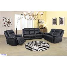 Persiphone canyon leather reclining sofa and loveseat. Lifestyle Furniture Lsfgs4780 3 Piece Reclining Living Room Or Office Sofa Set 44 Bonded Leather Black Walmart Com Walmart Com