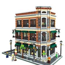 Bookstore Cafe Building Blocks Set Building Model Building Kits Bookstore Cafe