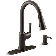Check spelling or type a new query. Kohler Brynn Oil Rubbed Bronze 1 Handle Deck Mount Pull Down Handle Kitchen Faucet Deck Plate Included In The Kitchen Faucets Department At Lowes Com