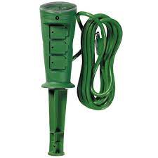 Woods 15 Amp Outdoor Plug In Photocell Light Sensor 3 Outlet Yard Stake Timer With 6 Ft Cord Green 17321wd The Home Depot Light Sensor Timer Digital Countdown Timer