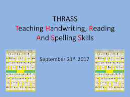 thrass teaching handwriting reading and spelling skills