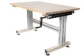 Serves as a work table in the horizontal. Cantilever Hand Crank Adjustable Height Work Table Frame Ergosource
