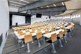 朝日大学 6号館 6201講義室 リニューアル 天然木 内装 階段教室