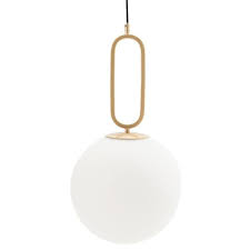 $25.37 (10 used & new offers) Vidalite Vidalite Modern Style 60 Watt Opal Gold Accent Glass Globe Pendant Light With Adjustable Height Frosted White Shade Ce1007803 The Home Depot
