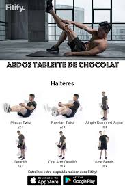 Abdos Tablette De Chocolat Halteres Une Seance D Entrainement Qui Vous Donnera Des Tablettes De Chocolat Pack Bien Dessinees En Un Rien De Temps
