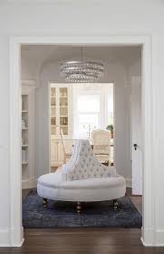 When selecting a rug for your entryway, a few more tips to keep in mind include choosing a rug made with durable material, such as wool. Round Foyer With Navy Overdyed Rug Transitional Entrance Foyer Benjamin Moore White Dove