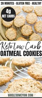 Sugar free oatmeal cookies are healthy oatmeal cookies with oats, flaxseed, bananas, coconut oil, dried fruit and no flour or sugar. Sugar Free Oatmeal Cookies Low Carb Gluten Free