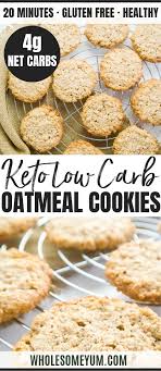 1 1/2 carbohydrate (bread/starch), 1 fat Sugar Free Oatmeal Cookies Low Carb Gluten Free