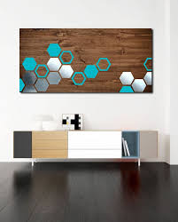 Our happy place metal wall sign, metal wall sign for home, metal wall art, metal home sign, indoor/outdoor metal sign. Buy Custom Mod Honeycomb 48x20 Wood Wall Art Metal Wall Art Modern Wall Art Wall Decor Geometric Art Made To Order From Mod Wood Art Custommade Com
