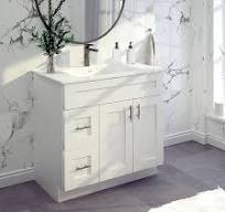 Amazon.com: White Shaker - Base para lavabo de baño con ...