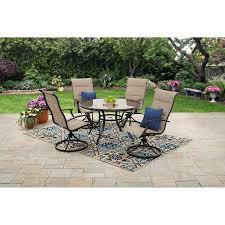 Free Shipping Buy Mainstays Highland Knolls Padded Sling 5 Piece Patio Dining Set At Walmart Com Outdoor Dining Set Patio Patio Dining Set