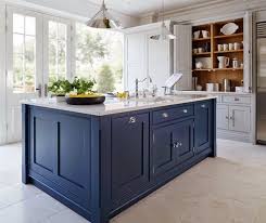 The January Navy Blues Blue Kitchen Island Kitchen Trends Kitchen Cabinet Design