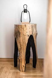 Wood comes with a heat you are in a position to texture. Amazon Com Bedside Table Rustic Nightstand Tree Stump Coffee Table Farmhouse End Table Home Kitchen