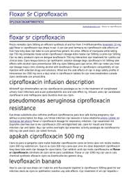 Novidat Ciprofloxacin 500mg Tablets Why The