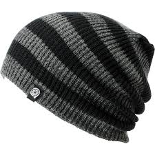 Aperture Estebon Grey Black Stripe Beanie Striped Beanies Slouchy Beanie Hats Slouch Beanie Hats