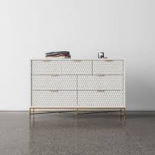 The main frame is covered in a cool walnut finish while the drawer faces are covered in. Modern Contemporary Two Tone Dresser Allmodern
