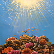 Coral reef oil painting original art sea fish artwork seascape canvas art impasto 12 by 12 by artshopliliya artshopliliya. Great Barrier Reef Coral Reef Australia By Artist Herendra Swarup Realism Painting Mojarto 272872