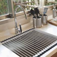 Maybe you would like to learn more about one of these? Stainless Steel Dish Drainer Drying Rack Over Sink Kitchen Foldable Oliandola