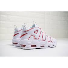The nike air more uptempo brings og basketball funk back to the streets. Nike Air Mehr Uptempo White Red Sneakerstrendz