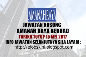 Ia dikorporatkan pada 1 ogos 1995 di bawah akta syarikat 1965. Jawatan Kosong Amanah Raya Berhad 15 Mei 2017