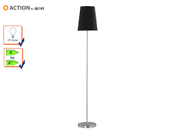 Wofi Stehleuchte Fynn Stoffschirm Schwarz Lampe Wohnzimmer