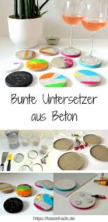 Untersetzer Aus Beton So Wird S Bunt Auf Dem Tisch Bastelrado Selber Machen Untersetzer Basteln Mit Beton